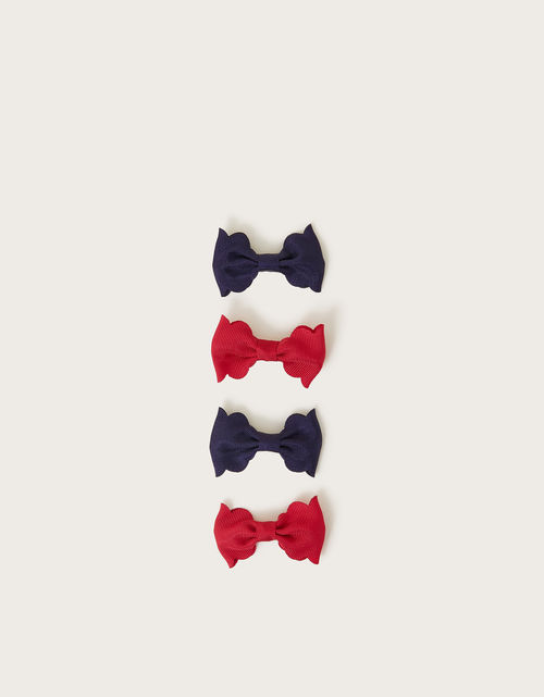 4-Pack School Bow Hair Clips