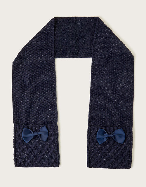 Sparkle Bow Knit Scarf