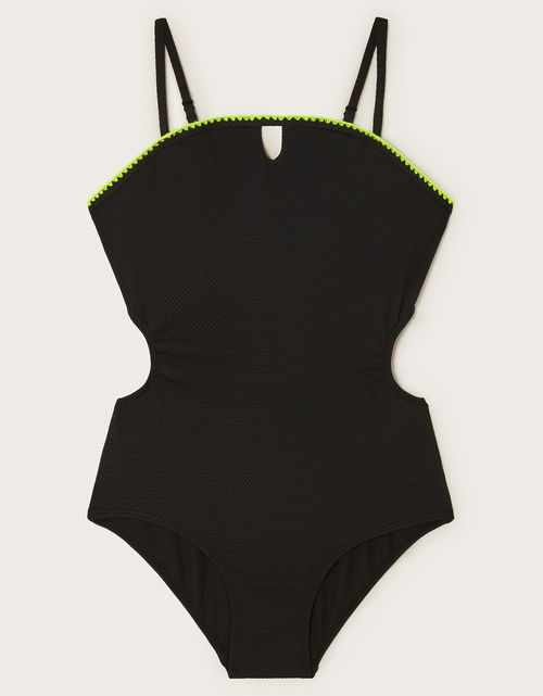 Texture Swimsuit Black