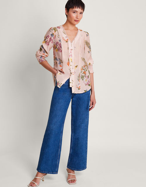 Jaquetta Floral Blouse Pink