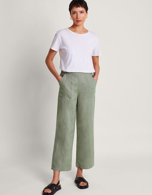 Parker Linen Crop Trousers...