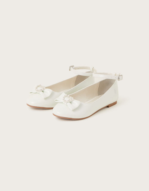 Tilla Heart Ballet Flats Ivory