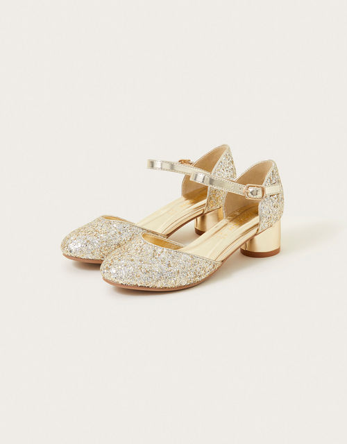 Glitter Two-Part Heels Gold