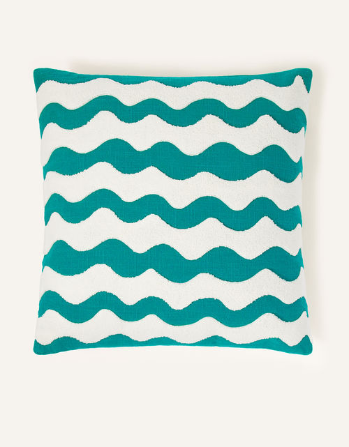 Wave Print Square Cushion