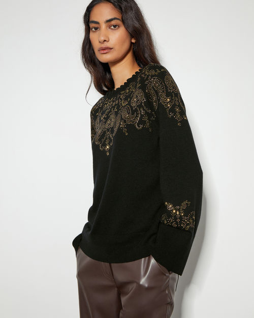 Fay Embellished Fair Isle...