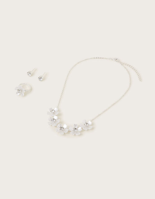 Frosted Flower Jewellery Set