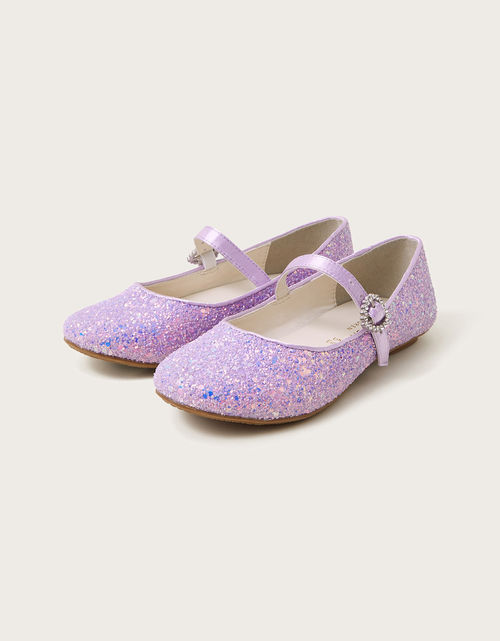 Glitter Ballerina Flats Purple