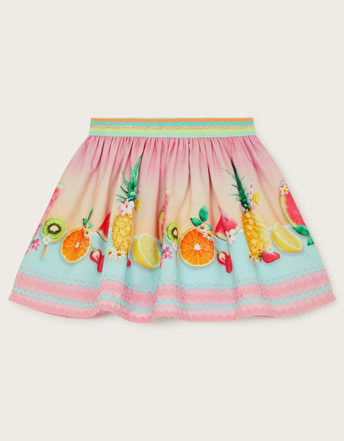 Fruit Embroidered Ombre Skirt...