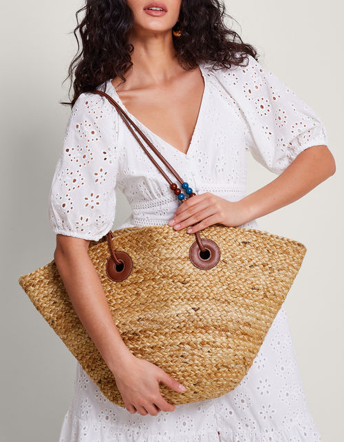 Caroline Raffia Tote Bag