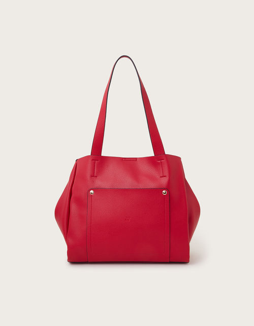 Zoe Pocket Tote Bag Red