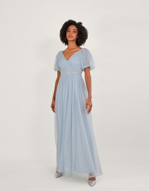 Meghan Mesh Maxi Dress in Recycled Polyester