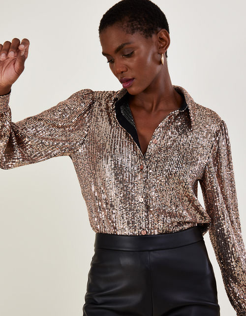 Tracey Sequin Top Gold