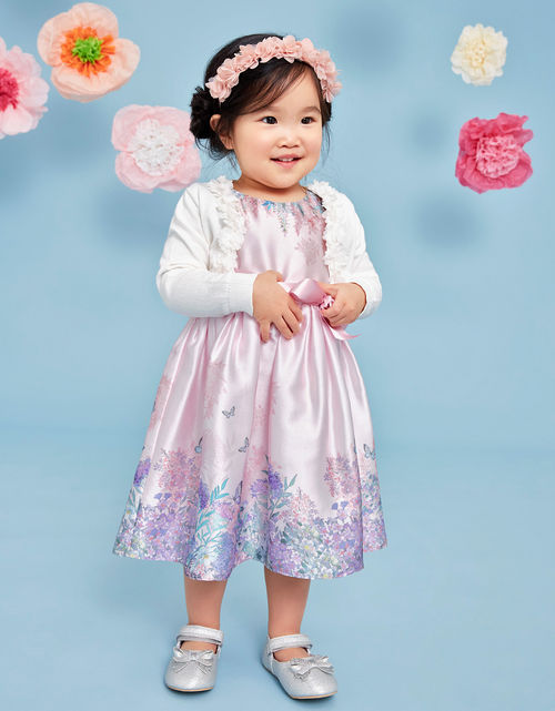 Baby Alium Satin Print Dress...