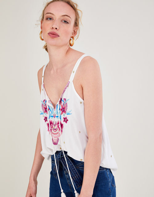 Embroidered Cami Top in...