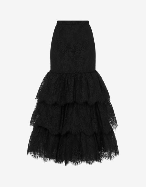 Lace Skirt With Ruffles