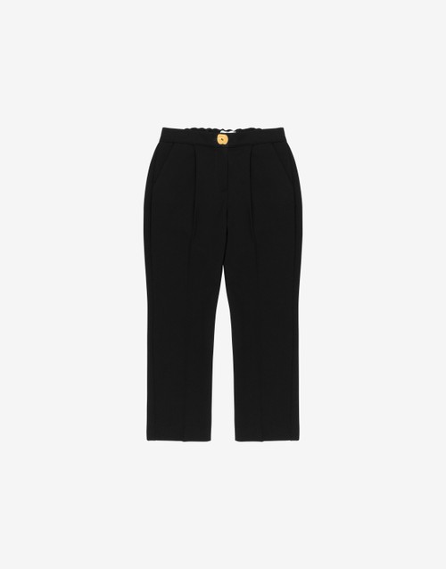 Morphed Button Crêpe Trousers