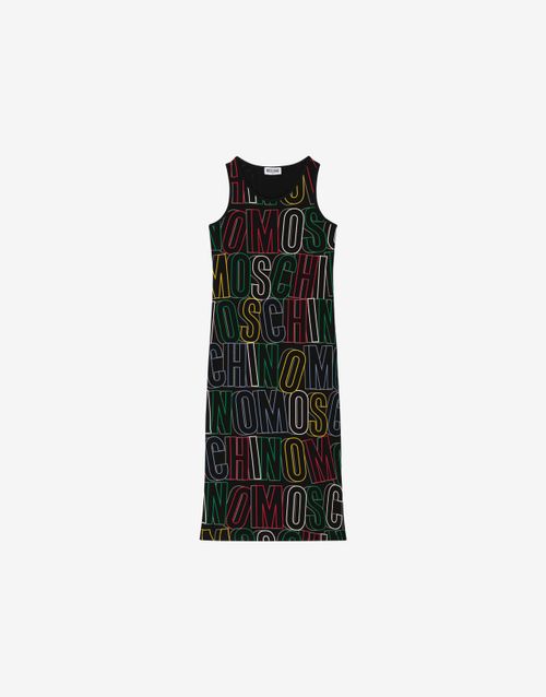 Allover Maxi Logo Jersey Dress