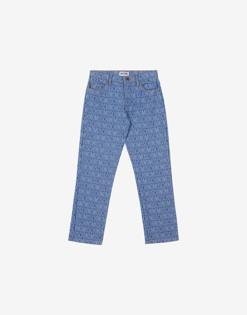 All-over Logo Denim Trousers