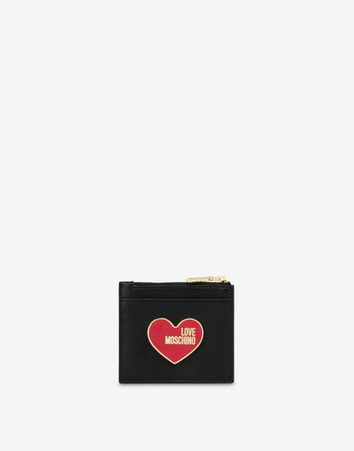 Enameled Heart Card Holder