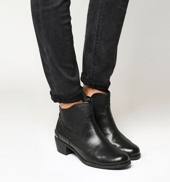 ugg black leather ankle boots