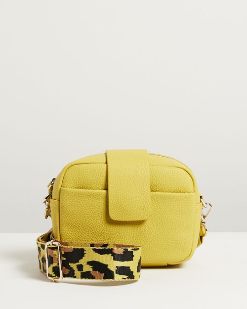 Ella Shoulder Bag - Yellow Chevron