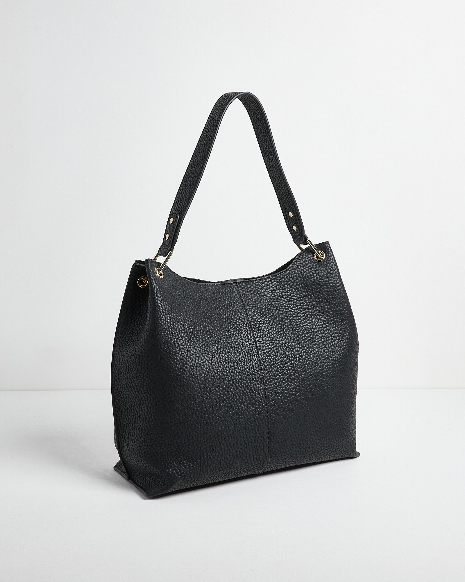 Black slouchy tote bag store