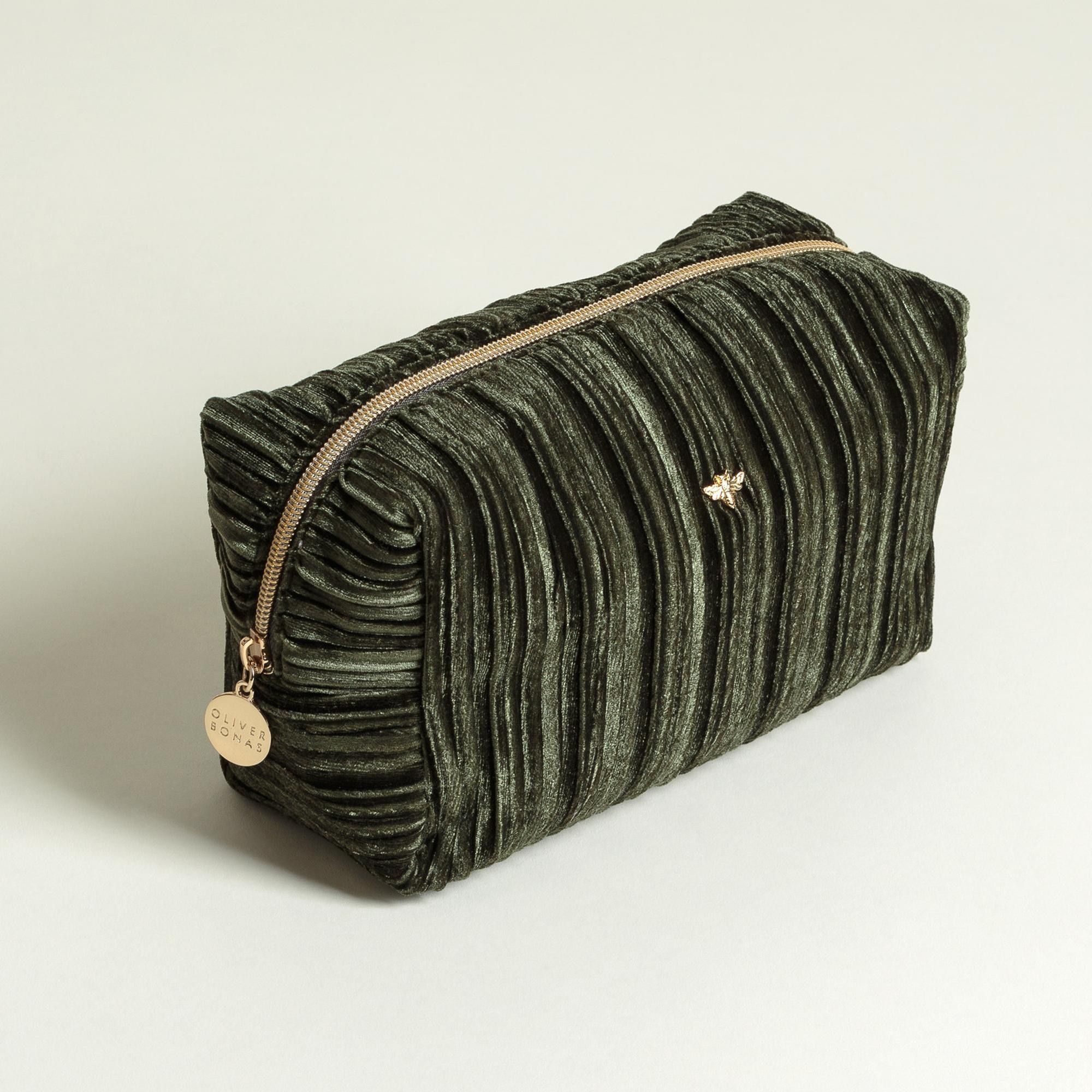 Oliver bonas velvet makeup bag best sale