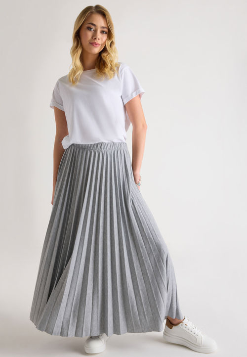 Womens Grey Pleated Jersey...