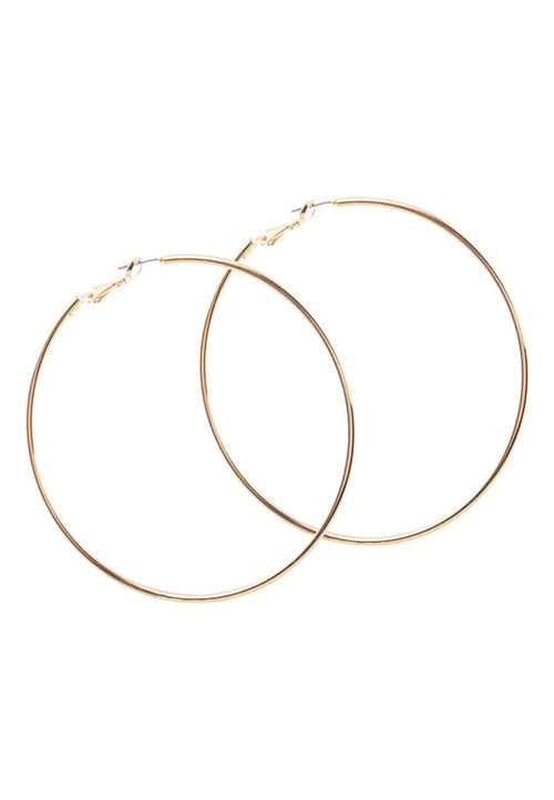 Womens Gold Oversized Hoop...