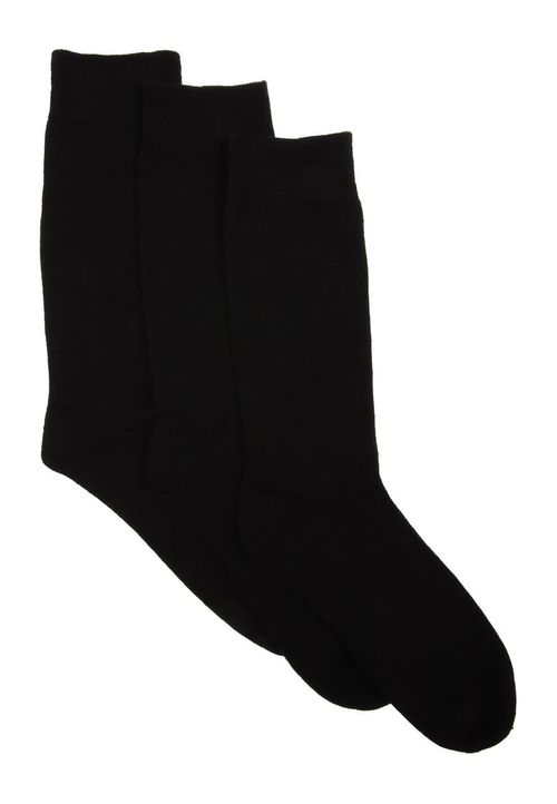 Mens 3pk Plain Black...