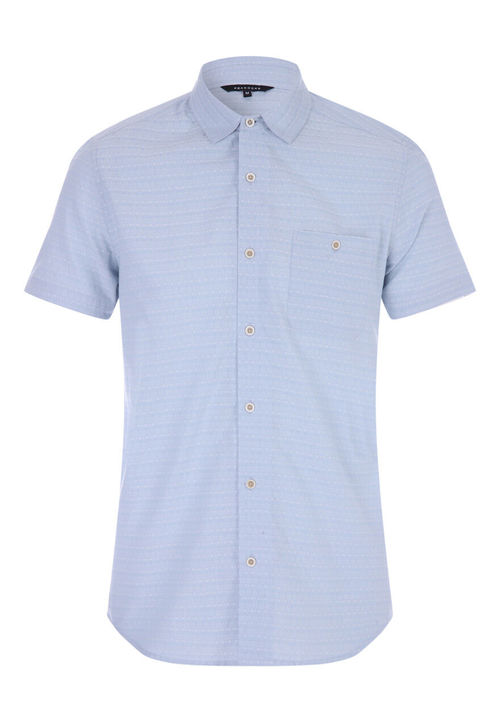 Mens Light Blue Printed Short...