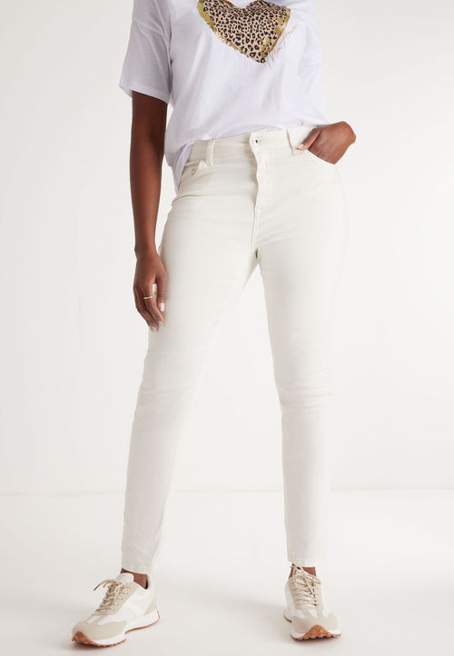 Womens Ecru Alexa Skinny Jeans