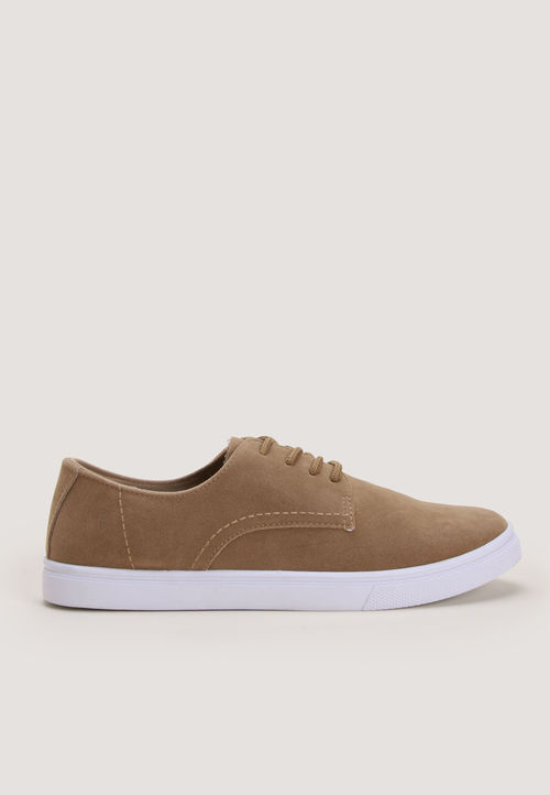 Mens Sand Lace Up Microfibre...