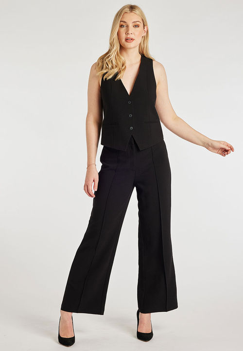 Womens Black Tailored...