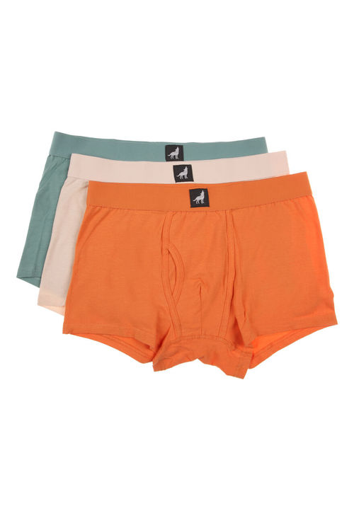 Mens 3pk Orange Keyhole Trunks