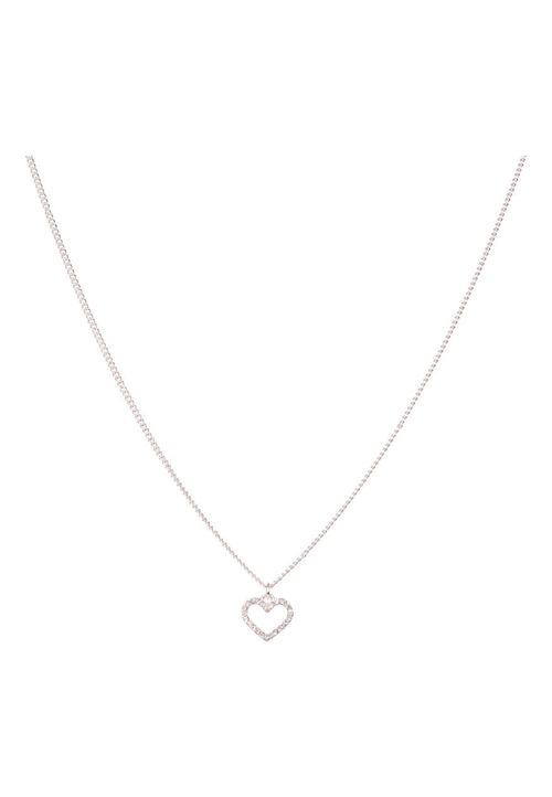 Womens Silver Delicate Heart...