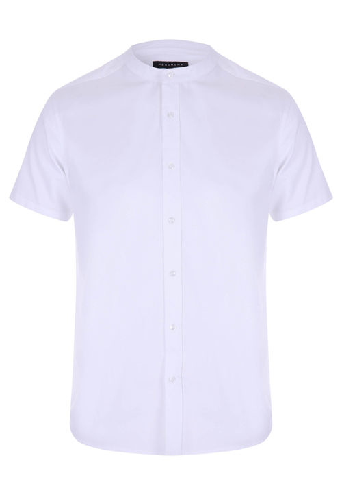 Mens White Granddad Shirt