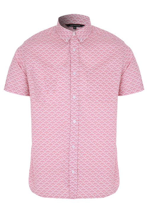 Mens Pink Printed Short...