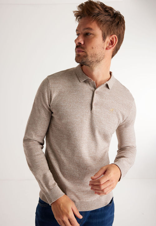 Mens Light Brown Long Sleeve...