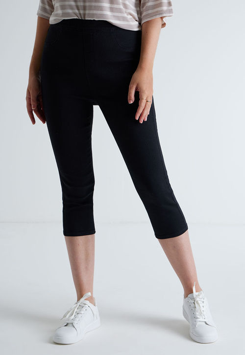 Womens Black Kate Crop Jegging