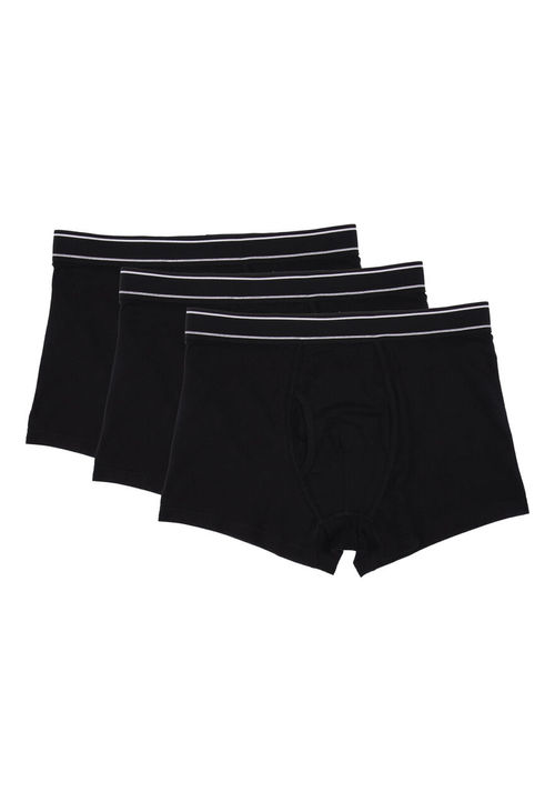 Mens 3pk Black Keyhole Trunks