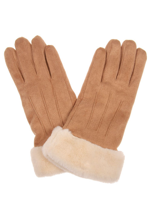 Womens Plain Tan Shearling...