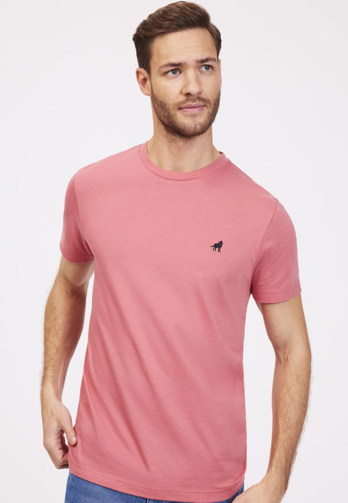 Mens Coral Pink Basic T-Shirt