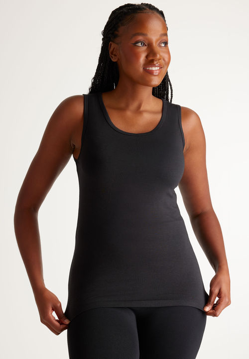 Womens Plain Black Thermal...