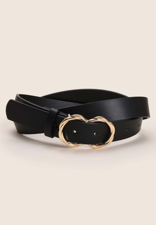 Womens Black Double Circle...