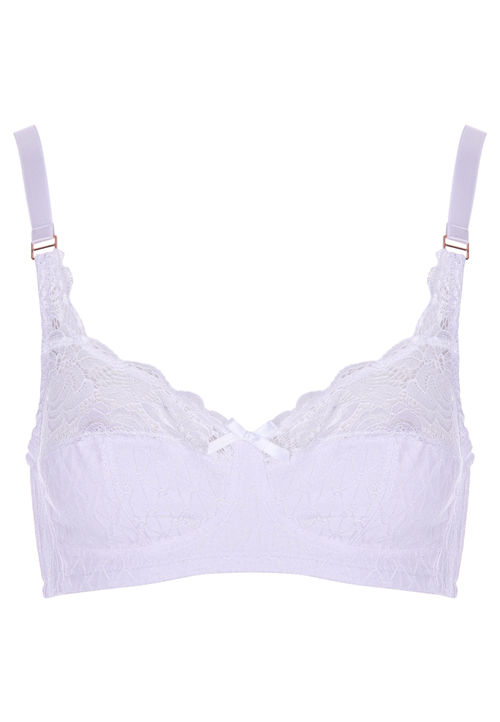 Womens White Firm Control Bra