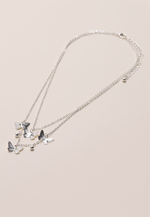 Womens Silver Butterfly...