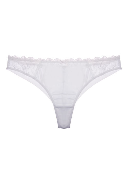 Womens White Brazilian Thong...