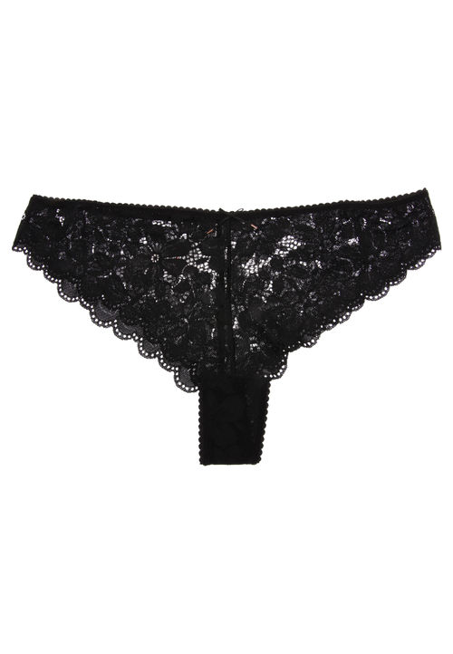 Womens Black Lace Brazilian...