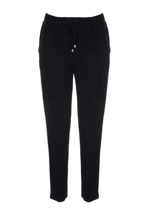 Womens Plain Black Relaxed...